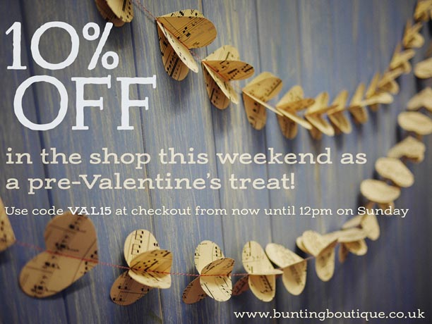 valentines bunting valentines bunting