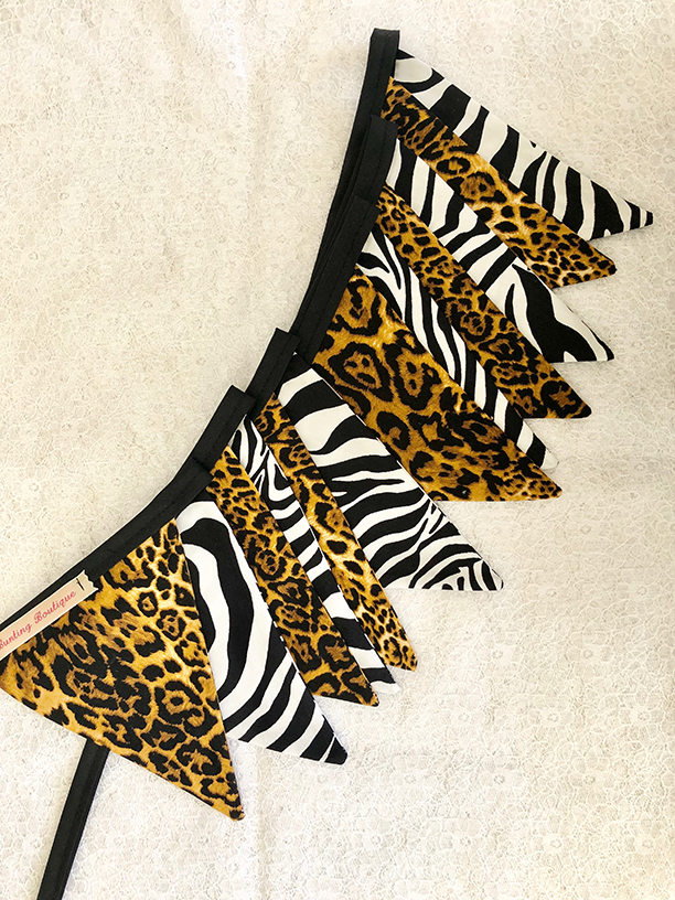 animal print bunting