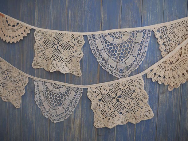 vintage doily bunting vintage doily bunting