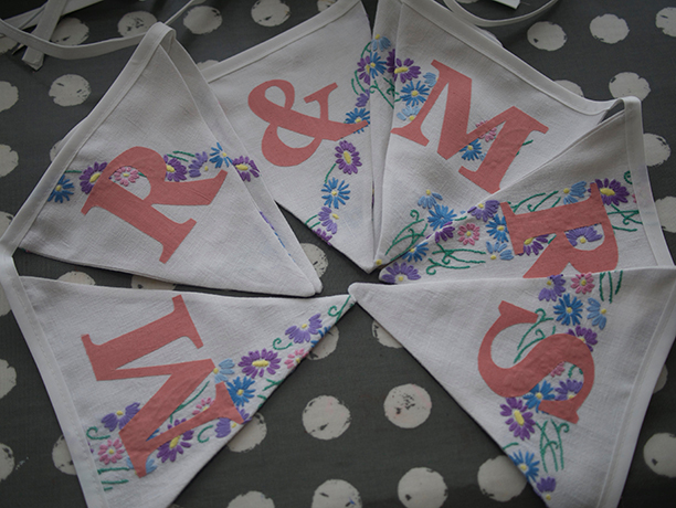 bespoke personalised wedding bunting bespoke personalised wedding bunting
