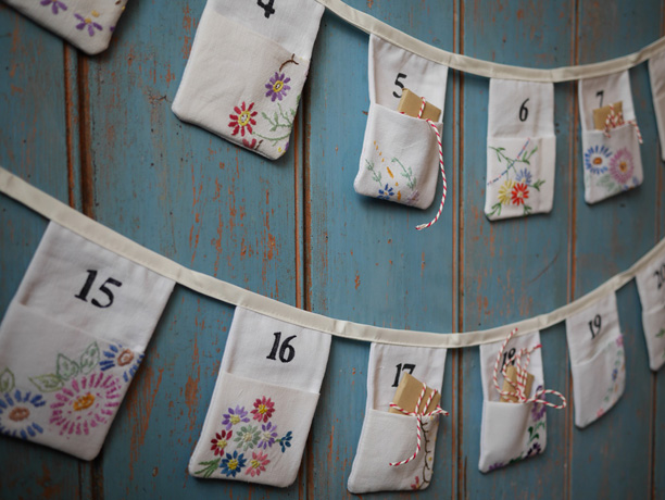 vintage advent calendar bunting vintage advent calendar bunting