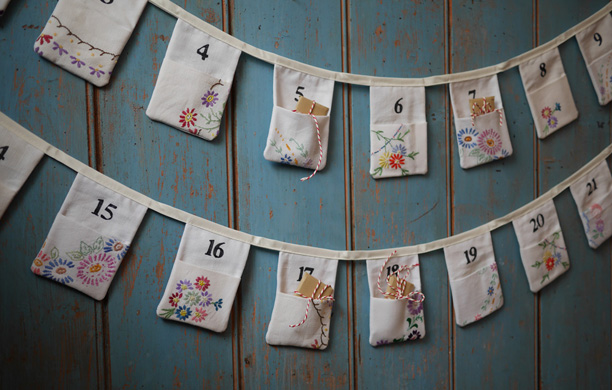 vintage advent calendar bunting vintage advent calendar bunting