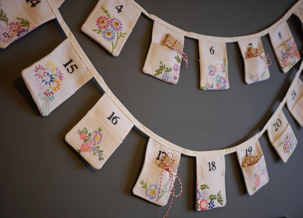 vintage advent calendar bunting vintage advent calendar bunting