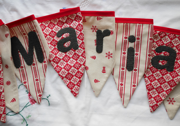 personalised christmas bunting personalised christmas bunting