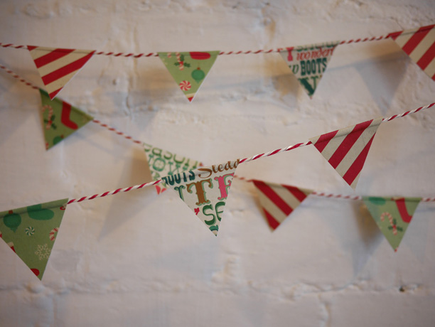 christmas paper bunting christmas paper bunting