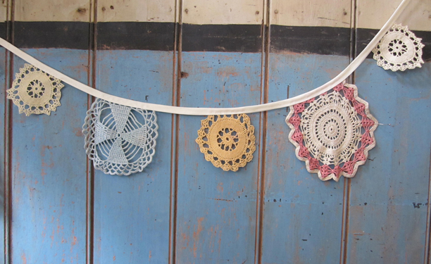 vintage doily bunting vintage doily bunting