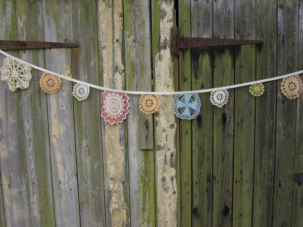 vintage doily bunting vintage doily bunting