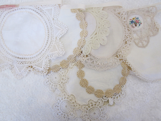 vintage doily bunting vintage doily bunting