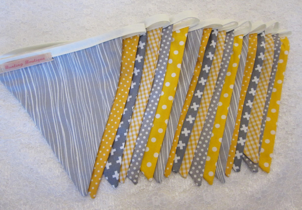 grey and yellow bunting grey and yellow bunting