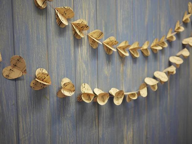 vintage paper heart garlands vintage paper heart garlands