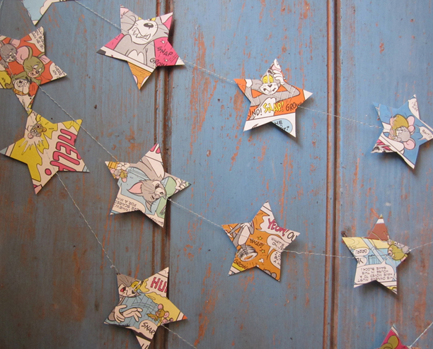 paper star garland paper star garland