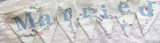 personalised just married bunting personalised just married bunting