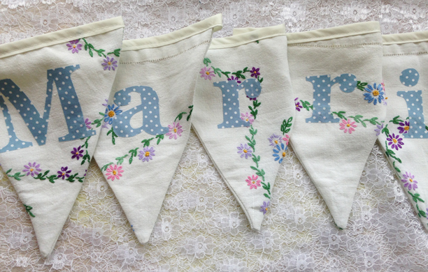 bespoke just married bunting bespoke just married bunting